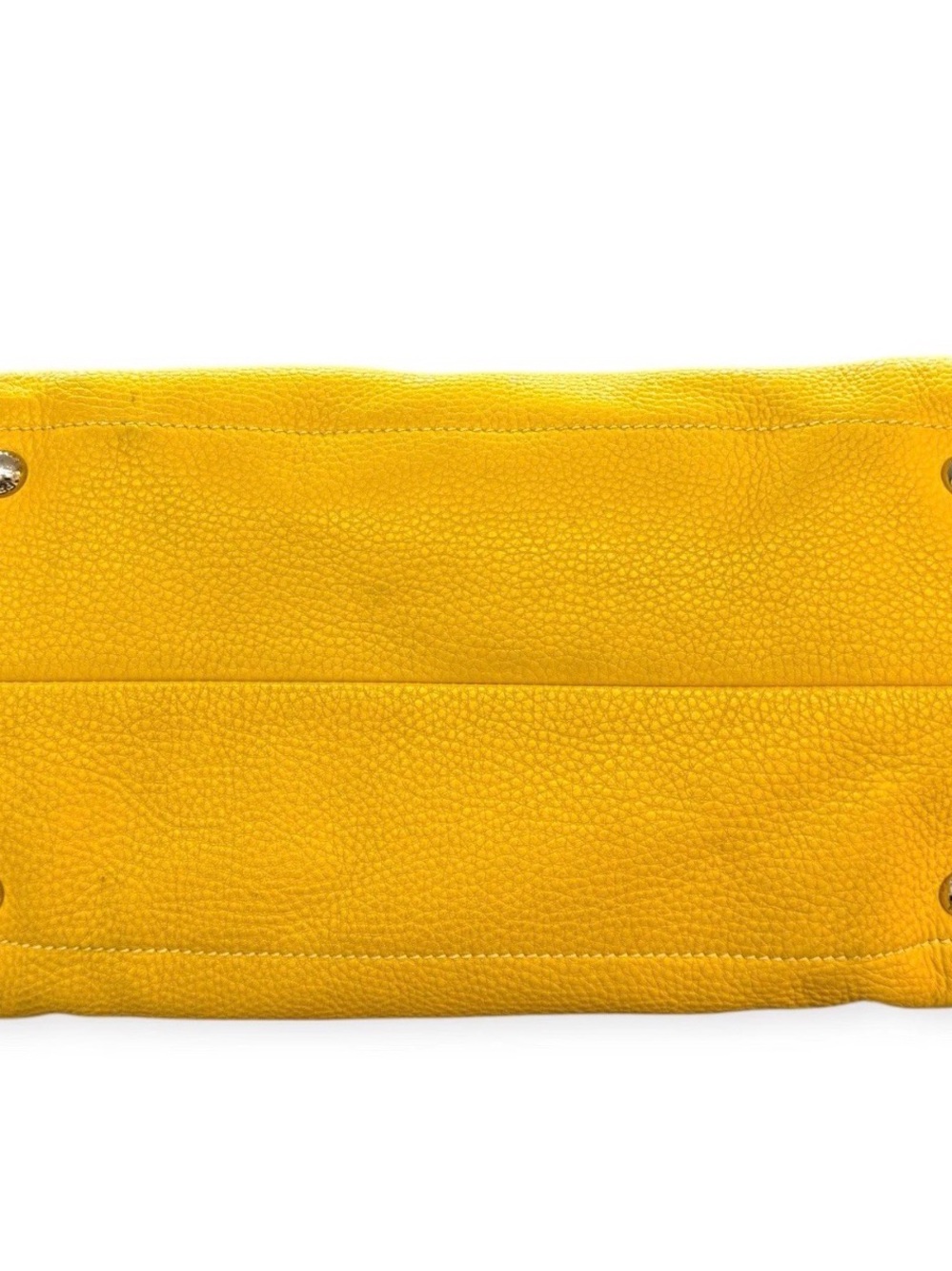 Prada Yellow Pebbled Leather Satchel with Top Handles - Picture 7 of 10